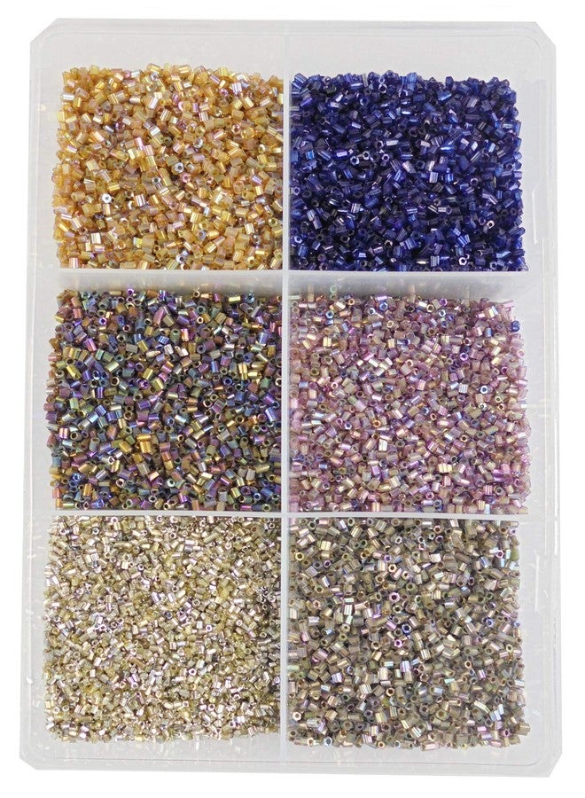 eshoppee 300 gm,2mm Multi Colour Jewellery Making Cut Beads Cut Dana Seed Beads Art and Craft Making Embroidery Material kit (8)